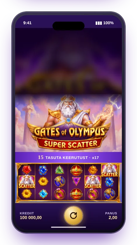 Gates of Olympus Super Scatter iPhone'is tasuta keerutuste ajal